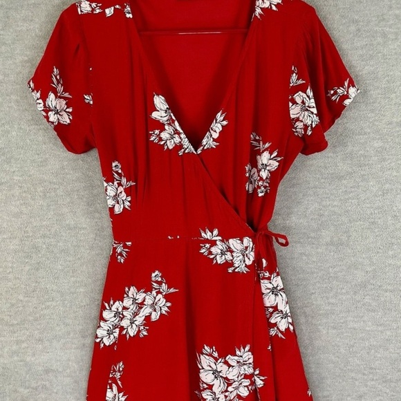 Abercrombie & Fitch Red Flutter Sleeve Sundress - Picture 5 of 8